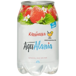 Сладкий напиток «AquAlania» со вкусом клубники, 0,33 л, железная банка - купить в интернет магазине лимонадница.рф в Москве