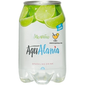 Сладкий напиток «AquAlania» со вкусом мохито, 0,33 л, железная банка - купить в интернет магазине лимонадница.рф в Москве