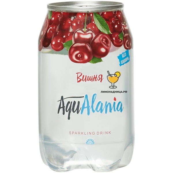 Сладкий напиток «AquAlania» со вкусом вишни, 0,33 л, железная банка - купить в интернет магазине лимонадница.рф в Москве